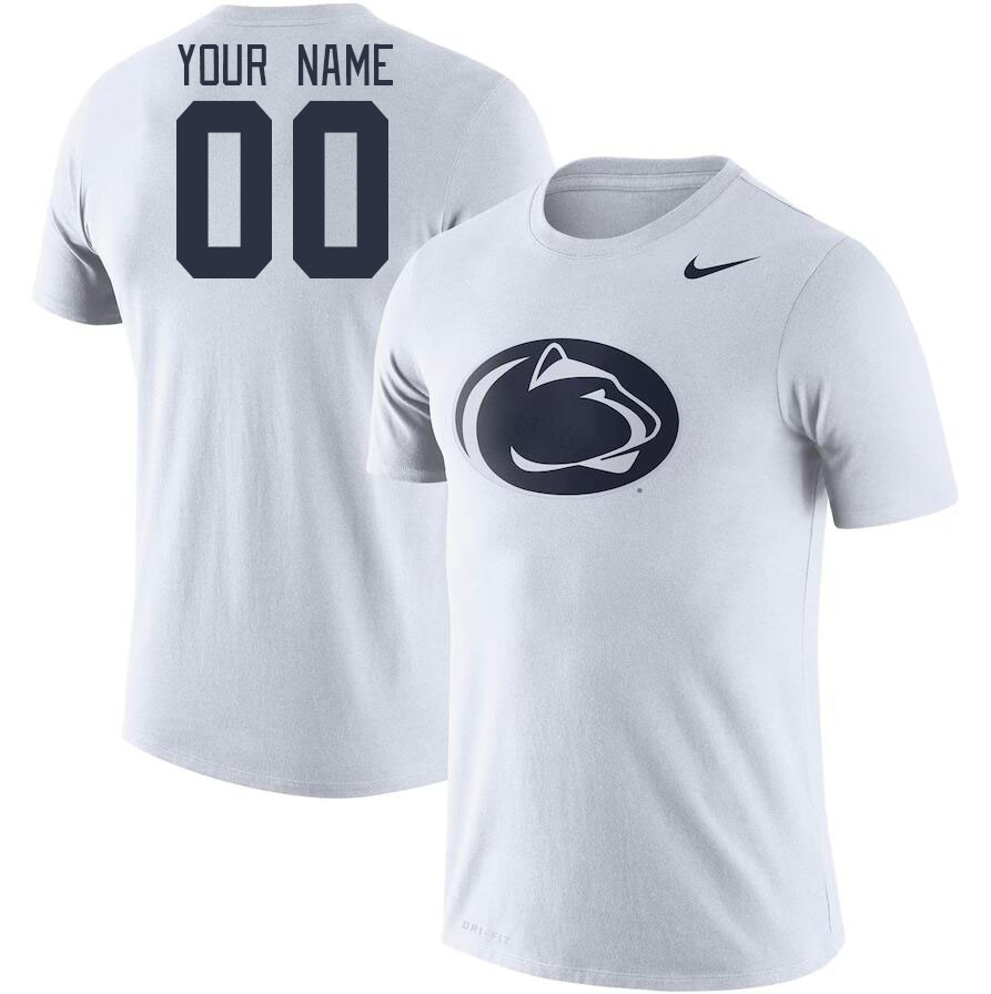 Custom Penn State Nittany Lions Name And Number Tshirt-White